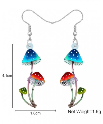 Cute Acrylic Mushroom Earrings Dangle Aesthetic Gifts for Women Teen Girls Mushroom G $6.50 Earrings