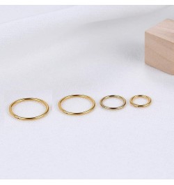 Gold Hinged 20g 18g 16g Nose Rings Hoops 6mm 8mm 10mm 12mm 14mm 16mm Septum Ring Clicker Cartilage Helix Hoop Earrings Set 18...