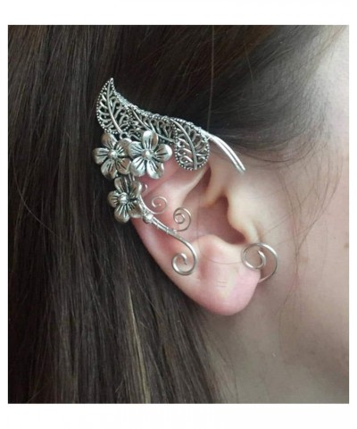 Elven Ear Cuffs for Women, Handmade Elf Fairy Earrings Cuff Wrap Clip-on Filigree Earrings for Fantasy Fairy Halloween Costum...