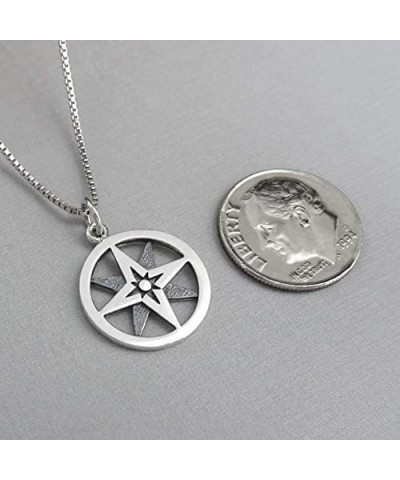 Sterling Silver Compass Necklace for Women, Graduation Gift Necklace, Retirement Gift, 18 Inches $19.50 Necklaces