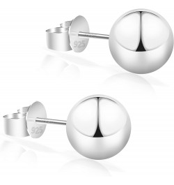 Sterling Silver Ball Earrings for Women, Classic Hypoallergenic Silver Stud Earrings, 5mm-10mm Silver Ball Ear Studs – Ideal ...