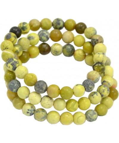 Protection Stretch Bracelets Natural Or Created Gemstone Healing Crystal Round Beads, Set of 3 Yellow Turquoise 6 MM $9.24 Ot...