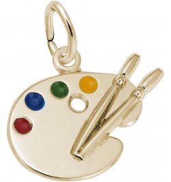 10k Yellow Gold Artist Palette Charm, Charms for Bracelets and Necklaces $72.15 Bracelets