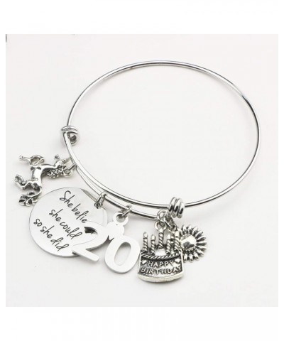 Birthday Gifts for Women 13th 16th 18th 21st 30 40 50 60 65 70 80 90 Fabulous Live Laugh Love Cake Charms Expandable Bracelet...