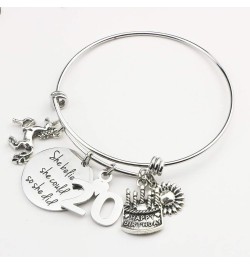 Birthday Gifts for Women 13th 16th 18th 21st 30 40 50 60 65 70 80 90 Fabulous Live Laugh Love Cake Charms Expandable Bracelet...