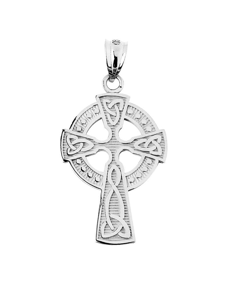 925 Sterling Silver Celtic Cross Trinity Knot Pendant $15.89 Pendants