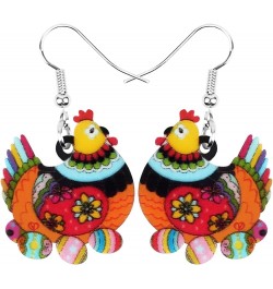 Acrylic Drop Hen Chicken Earrings Funny Farm Design Lovely Gift For Girls Women By The Orange $6.71 Earrings