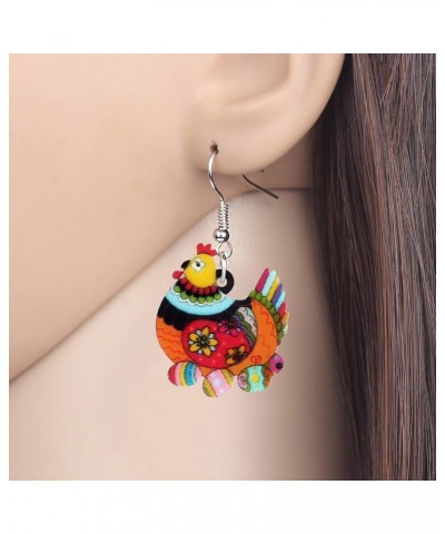 Acrylic Drop Hen Chicken Earrings Funny Farm Design Lovely Gift For Girls Women By The Orange $6.71 Earrings