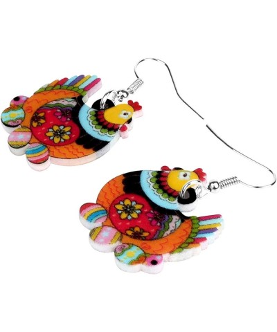 Acrylic Drop Hen Chicken Earrings Funny Farm Design Lovely Gift For Girls Women By The Orange $6.71 Earrings