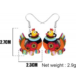 Acrylic Drop Hen Chicken Earrings Funny Farm Design Lovely Gift For Girls Women By The Orange $6.71 Earrings