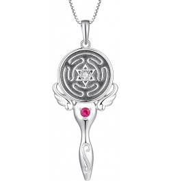 Wheel of Hecate Necklace S925 Silver Wiccan Pagan Goddess Necklace Literary Jewelry Spiral Goddess Pendant $36.91 Necklaces