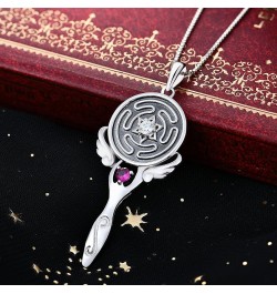 Wheel of Hecate Necklace S925 Silver Wiccan Pagan Goddess Necklace Literary Jewelry Spiral Goddess Pendant $36.91 Necklaces