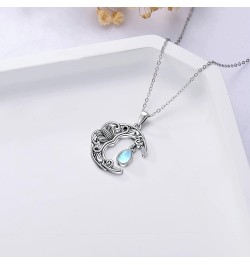 Mother's Day Gifts for Women Mother Girls 925 Sterling Silver Necklace Birthdays Gifts Lotus Moon $24.48 Necklaces