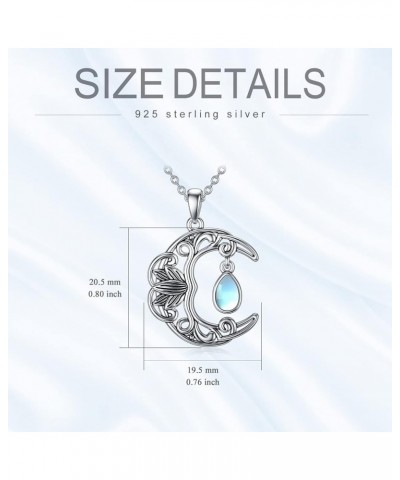 Mother's Day Gifts for Women Mother Girls 925 Sterling Silver Necklace Birthdays Gifts Lotus Moon $24.48 Necklaces