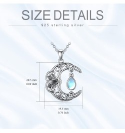 Mother's Day Gifts for Women Mother Girls 925 Sterling Silver Necklace Birthdays Gifts Lotus Moon $24.48 Necklaces