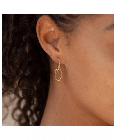 Huggie Earrings for Women Gold Hoop 18K Gold Filled Small Simple Delicate Hypoallergenic Ear Jewelry Link CZ $9.00 Earrings