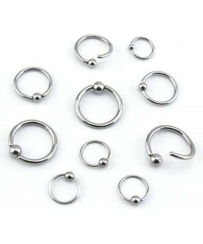 10 PC 18G 20G 16G 1/4" 5/16" 3/8" Fixed Ball Steel Captive Bead Ring CBR Body Jewelry 18G | 3/8" (10mm) $17.09 Body Jewelry