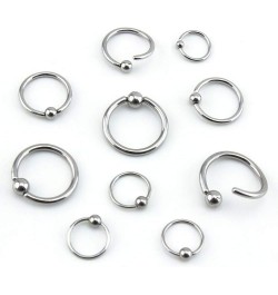 10 PC 18G 20G 16G 1/4" 5/16" 3/8" Fixed Ball Steel Captive Bead Ring CBR Body Jewelry 18G | 3/8" (10mm) $17.09 Body Jewelry