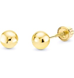 14K Yellow Gold Polished 2mm - 6mm Ball Stud Earrings With Screw Back 4 mm $24.38 Earrings