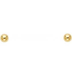 14K Yellow Gold Polished 2mm - 6mm Ball Stud Earrings With Screw Back 4 mm $24.38 Earrings