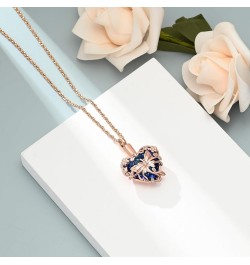 Butterfly Heart Urn Necklaces Cremation Jewelry for Ashes for Women Men Memorial Human Ashes Pendant A Rose Gold-Blue $11.21 ...