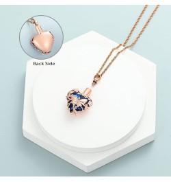 Butterfly Heart Urn Necklaces Cremation Jewelry for Ashes for Women Men Memorial Human Ashes Pendant A Rose Gold-Blue $11.21 ...