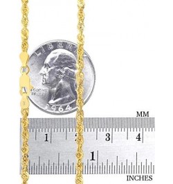 14k Yellow Gold 3mm Rope Chain Diamond Cut Lightweight Necklace, Mens Womens Jewelry 16" 18" 20" 22" 24" 26" 28" 30 24 $139.5...