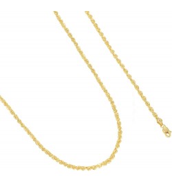 14k Yellow Gold 3mm Rope Chain Diamond Cut Lightweight Necklace, Mens Womens Jewelry 16" 18" 20" 22" 24" 26" 28" 30 24 $139.5...