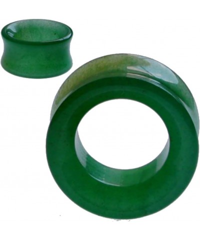 soscene Ear Gauges Center Hole Jade Organic Stone Ear Plugs Sold in Pairs 25mm-1 inch $11.79 Others