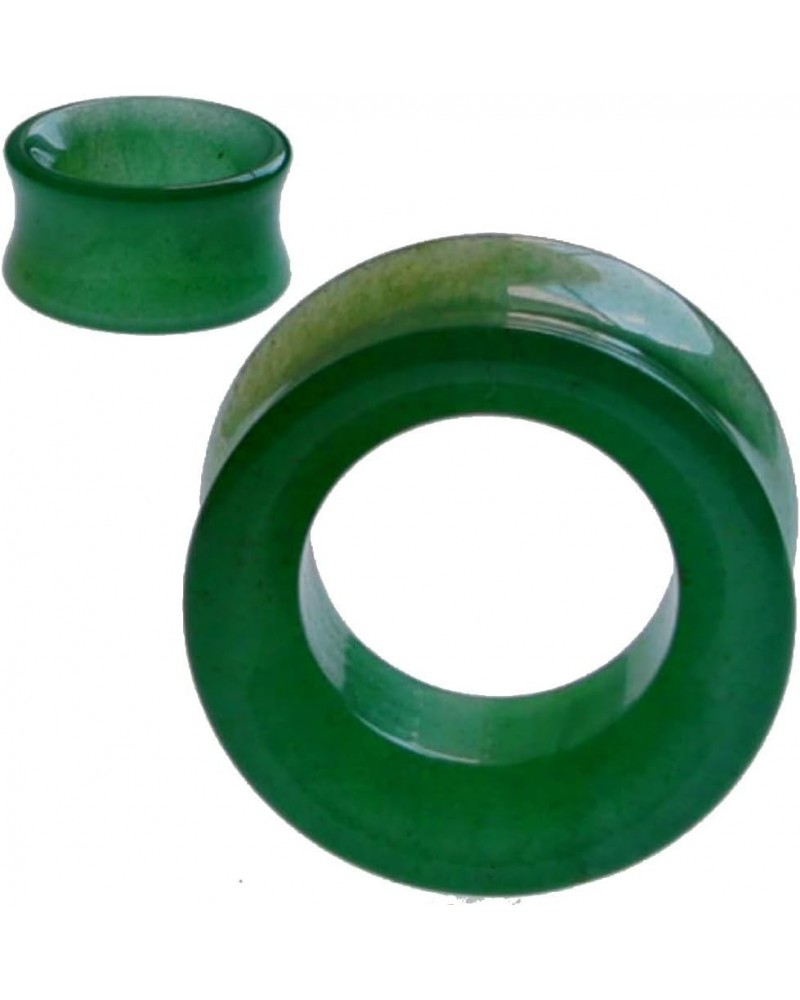 soscene Ear Gauges Center Hole Jade Organic Stone Ear Plugs Sold in Pairs 25mm-1 inch $11.79 Others