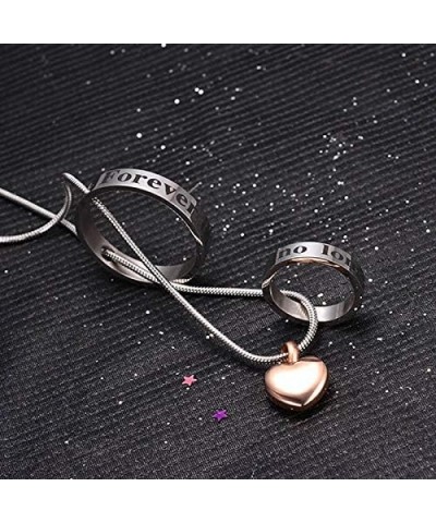 misyou Rose Gold Urn Necklace for Ashes Stainless Steel Memorial Cremation Jewelry for Women mum $10.52 Necklaces