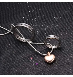 misyou Rose Gold Urn Necklace for Ashes Stainless Steel Memorial Cremation Jewelry for Women mum $10.52 Necklaces