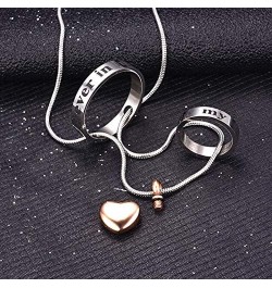 misyou Rose Gold Urn Necklace for Ashes Stainless Steel Memorial Cremation Jewelry for Women mum $10.52 Necklaces