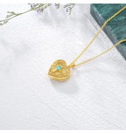 Personalized Gold Birthstone Cross Locket Necklace That Holds 1 Picture Photo Heart Birthstone Locket Gift for Women Men C-Ma...