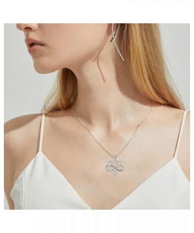 925 Sterling Silver Double Heart Infinity Pendant Necklace $10.25 Necklaces