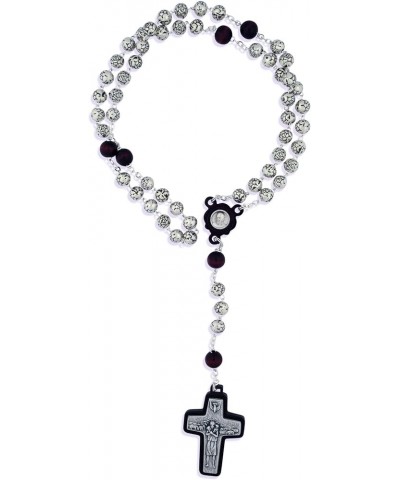 Vatican Imports Pope Francis Rosary with Rosette Beads and Wood Accents - Made in Italy Mahogany $13.67 Necklaces