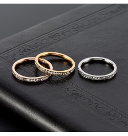 14K Gold Plated Half Eternity Rings for Women | Cubic Zirconia Engagement Ring | Moissanite Wedding Band Rose Gold $6.23 Rings