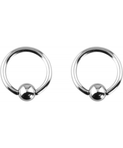 12G-OG Surgical Steel Piercing Hoops Large Gauge Size Captive Bead Body Piercing Rings 2pcs (Select Gauge/Diameter) 12g 10mm,...