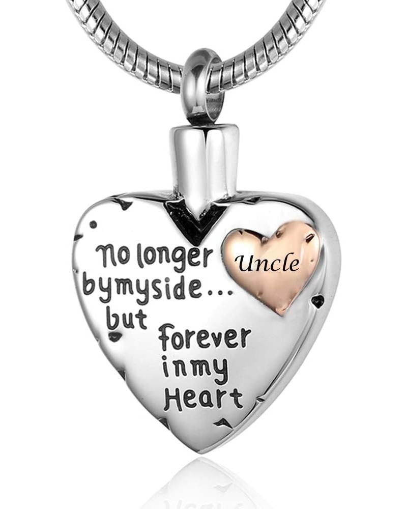 Cremation Jewelry for Ashes -No Longer By My Side Forever in My Heart Urn Pendant Necklace for Ashes Grandma Grandpa Mom Dad ...