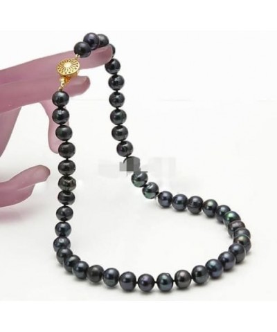 Genuine 8-9mm Natural Black Cultured Freshwater Pearl Necklace 18-25 - (Item Length:20 in) 25 in $14.21 Necklaces