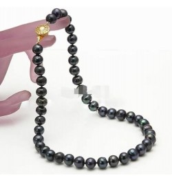 Genuine 8-9mm Natural Black Cultured Freshwater Pearl Necklace 18-25 - (Item Length:20 in) 25 in $14.21 Necklaces