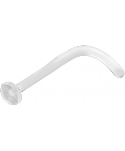 Nose Ring Pyrex Glass Nose Screw Flat Top Retainer Hypoallergenic (18 Gauge) $9.32 Body Jewelry