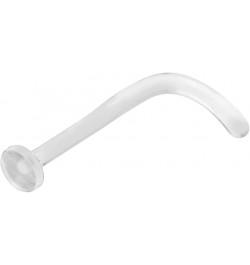 Nose Ring Pyrex Glass Nose Screw Flat Top Retainer Hypoallergenic (18 Gauge) $9.32 Body Jewelry