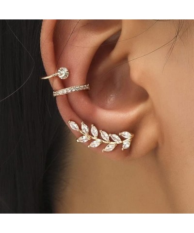 Cartilage Conch Fake Without Piercing Cuff Earring Ear Cuff Wrap Rock Earring Cuff No Piercing Women Crystal Clip Ear Adjusta...