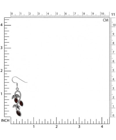 Marquise Shape Gemstones 925 Sterling Silver Leaf Vintage Inspired Dangle Earrings Jewelry for Women natural red garnet $15.8...