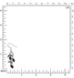 Marquise Shape Gemstones 925 Sterling Silver Leaf Vintage Inspired Dangle Earrings Jewelry for Women natural red garnet $15.8...