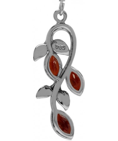 Marquise Shape Gemstones 925 Sterling Silver Leaf Vintage Inspired Dangle Earrings Jewelry for Women natural red garnet $15.8...