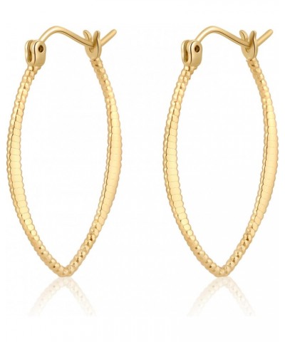 Gold Hoop Earrings Glod Oval Hoop Earrings 14k Gold Hoop Earrings $8.09 Earrings