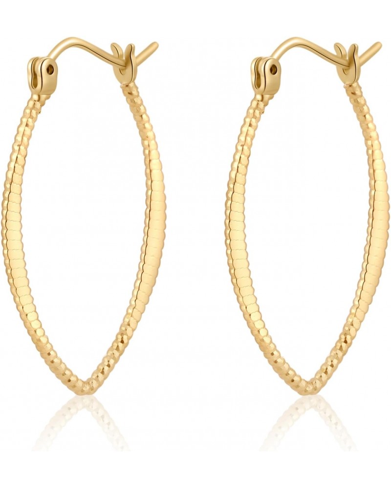 Gold Hoop Earrings Glod Oval Hoop Earrings 14k Gold Hoop Earrings $8.09 Earrings