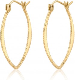 Gold Hoop Earrings Glod Oval Hoop Earrings 14k Gold Hoop Earrings $8.09 Earrings